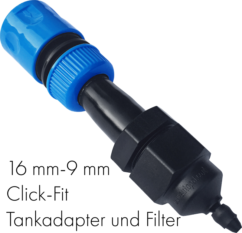 Autopot Zubehör, Click-Fit Schlauchkupplung (Ø 9 und 16 mm)