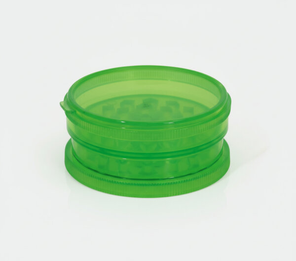 Acrylgrinder mit Vorratsbox,magnetisch, ca. 60mm, grün/weiß