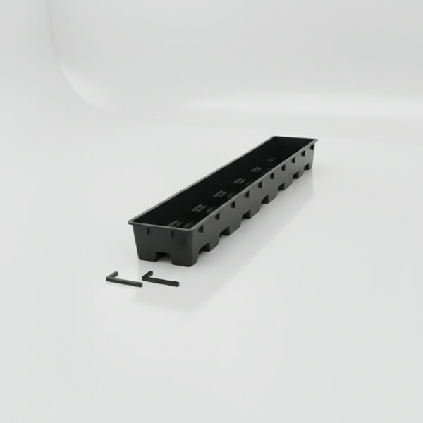 Librabak (Steinwollkasten) 1,00 mtr inkl. 2 Abflussrohren