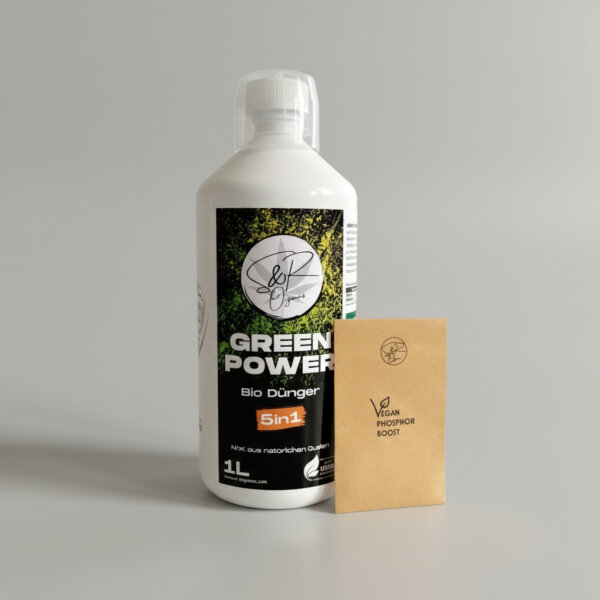 Green Power 5 in1 Bio Dünger 1L  Veganer Flüssigdünger für Wachstum & Blüte