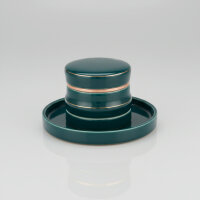 CNC Aluminium Grinder/Polinator, 63mm, 3-teilig, mit Porzellangehäuse "Porcelain" grün/kupfer