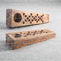 Holzpfeife "Rectangular Carved"