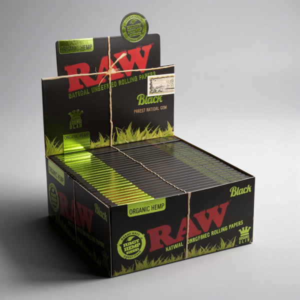 RAW BLACK Green Organic Hemp King Size Slim Papier