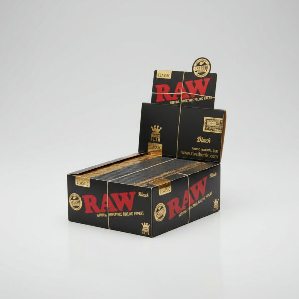 RAW BLACK Classic King Size Slim Rolling Papers