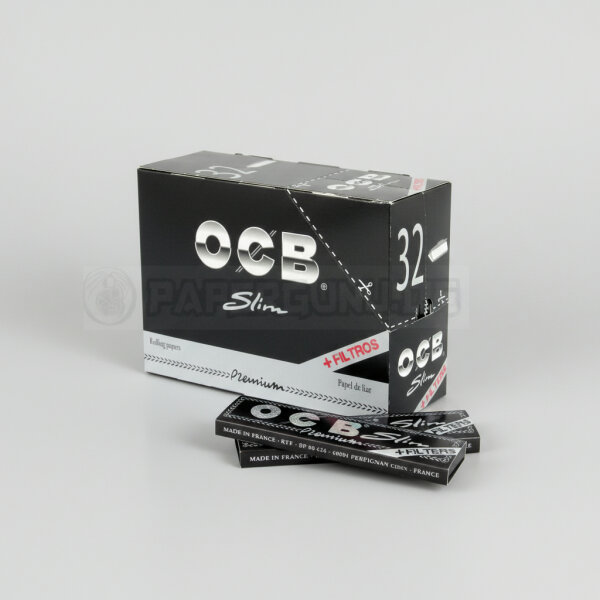 OCB Slim Black Blättchen mit Tips