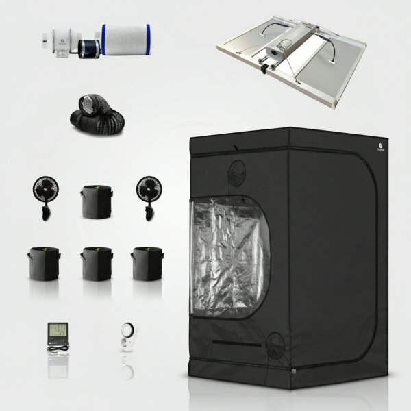 Caluma Set (120 x 120 cm, 480 Watt Led) Prima Klima Abluft Set Inklusive