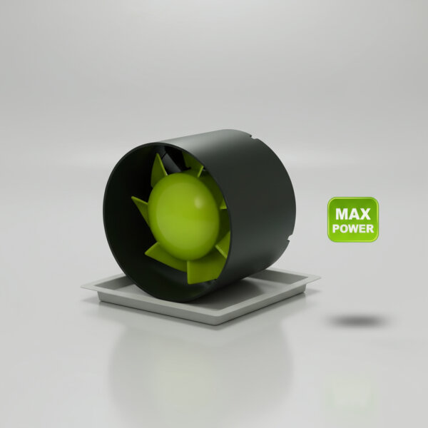 Lüfter 150mm Inline Axiallüfter 30 Watt 275 m³/h Garden Highpro