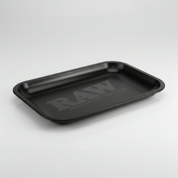 Raw Metall Drehtablett-Tray Matte Black