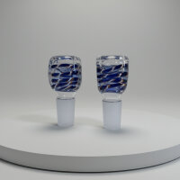 Bong Kopf Blau mit Schlupfloch 18.8mm