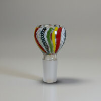 Bong Kopf Glas Bunt 18,8mm blau Rollstopp