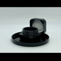 Rosin Jar/Extraktglas Eckig/Schwarz mit Kunststoffdeckel...
