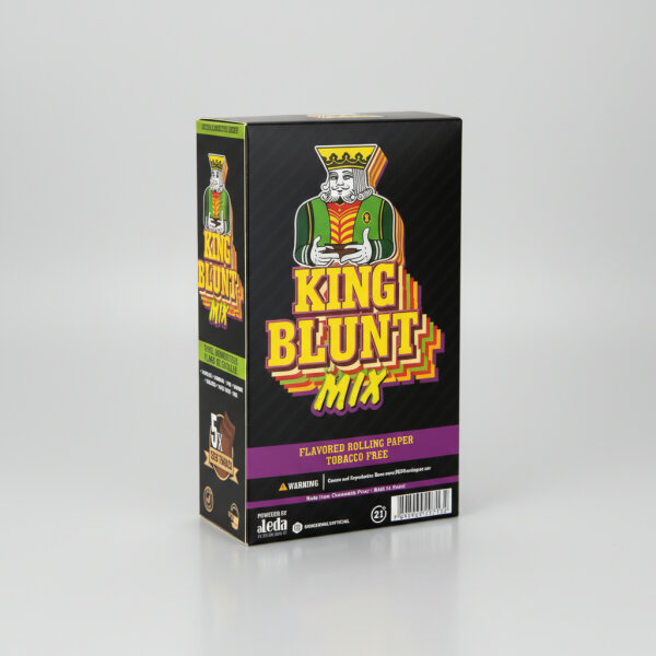 King Blunt- Tabakfreie Blunt Wraps, 5 Blunts/Folie, 25er Box, "MIX"