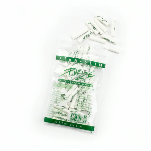 Purize XTRA Slim Size Aktivkohlefilter 6mm GREEN 50 Stk.