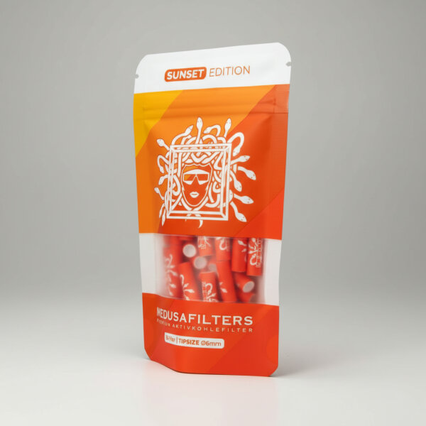 MEDUSA Sunset edition Aktiv-Cellulose-Filter, ø6mm Aktivkohlefilter, 50er Beutel #1