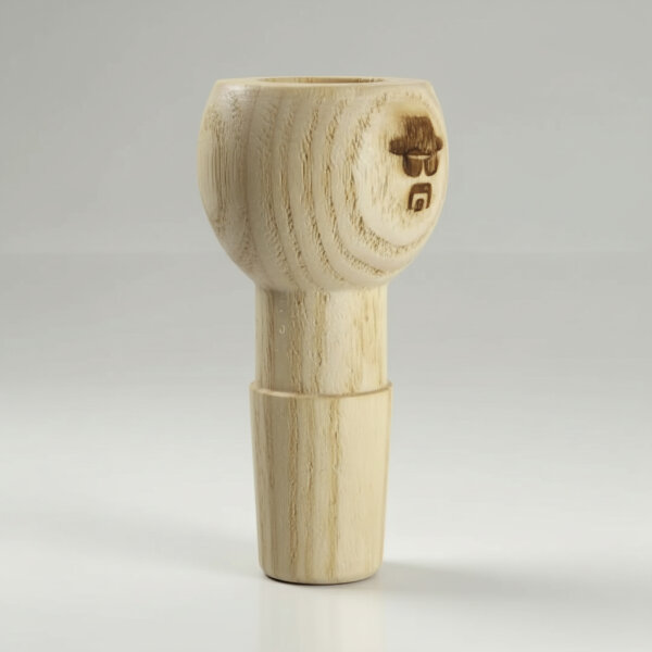 Heisenberg Chute Bowl Esche 18.8  Handgefertigter Holzkopf für Bongs