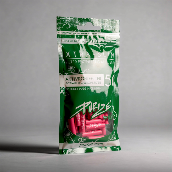 Purize XTRA Slim Size Aktivkohlefilter 6mm PINK 50 Stk.