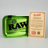 RAW Emerald Green Dreh Tablet Tray – 20th Anniversary Edition, 27,5 x 17,5 cm