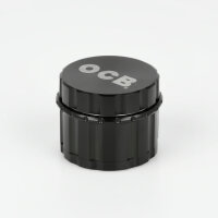 OCB Grinder Aluminium – Schwarz, 4‑teilig, magnetischer Verschluss