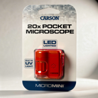Mikroskop Carson MM-280 Micro Mini mit Schlüsselanhänger orange