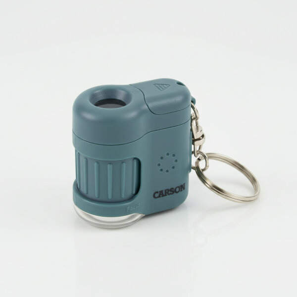 Mikroskop Carson MM-280 Micro Mini mit Schlüsselanhänger blau