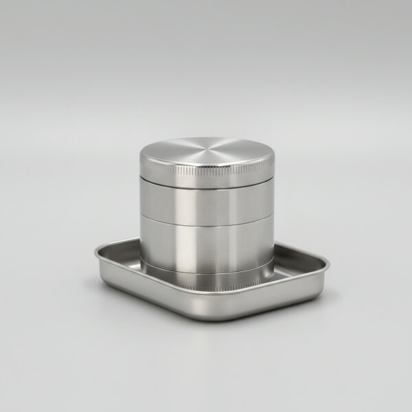 Atomic Edelstahl Grinder/Pollinator, 4-part, ø 47mm, "Bulk"