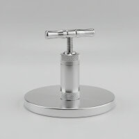 Metall Pollenpresse mit Drehgriff, 85mm, silber