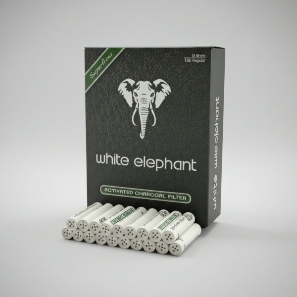 White Elephant Aktivkohlefilter 9 mm 150 Stück