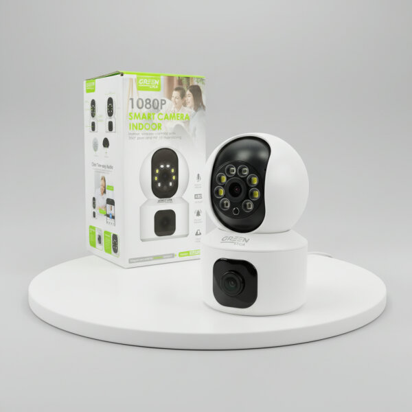 Green Lyca GL69459 | Innen‑WiFi Überwachungs Kamera 1080p mit 360° PTZ & Nachtsicht