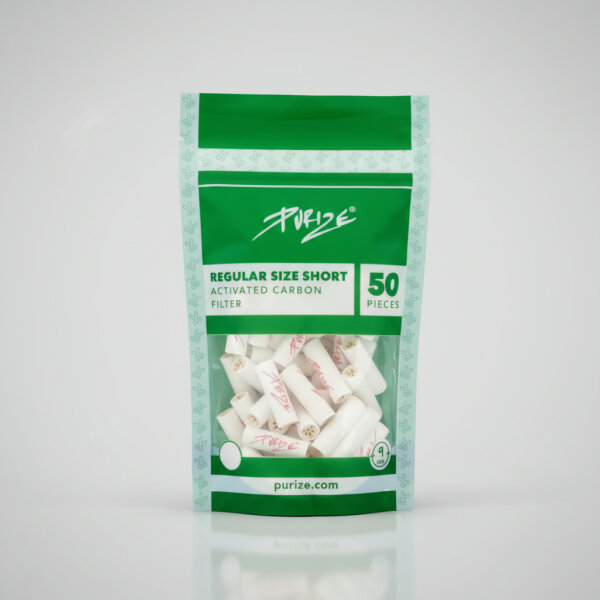 Purize Regular Short Aktivkohlefilter 9mm 50 stk WHITE