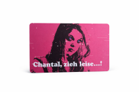 Karte Chantal zieh leise Pink
