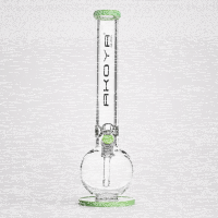 Akoya Glass 7mm Bong Bauch mit Standfuß 42cm Green